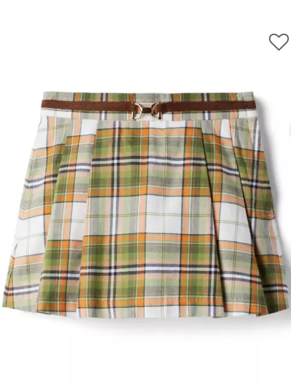 Janie and Jack Plaid Pleated Skirt